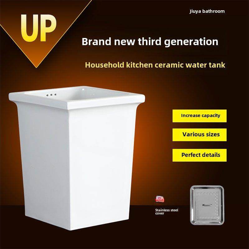 陶瓷储水池家用厨房水箱柜预埋炉储水箱卫生方桶潮汕,家装主材,水槽单品,淘宝优惠券,粉丝福利购,淘宝优惠卷