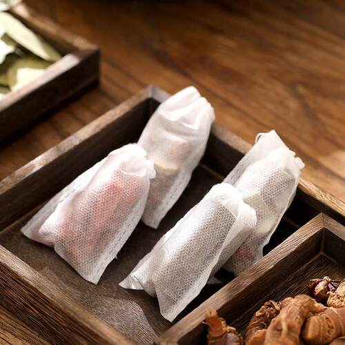 100个16*21cm抽线无纺布过滤袋煲汤袋佐料收纳包装袋中药机熬煮袋