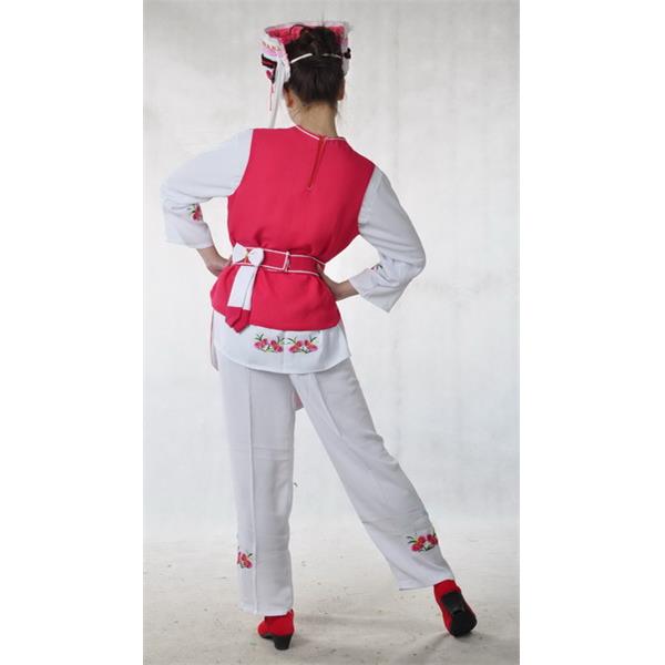 正品大理白族成人女装玫 台演舞出统服装传 红色少数民族服饰