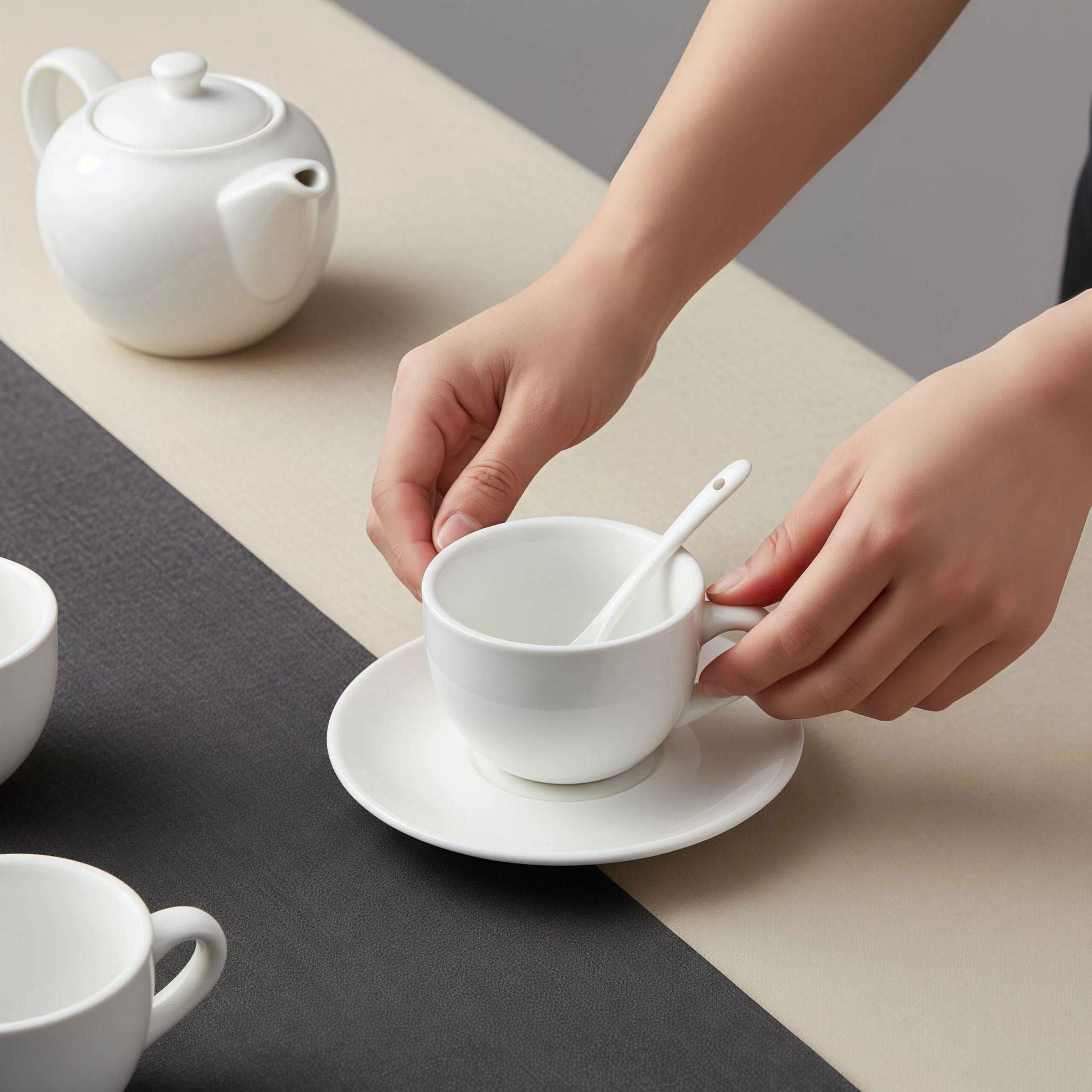 骨瓷金边杯托陶瓷杯垫带窝盘子白色茶杯杯垫咖啡杯碟子银色小盘子