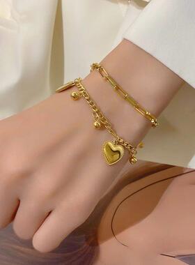 316L Stainless Steel Multilayer Love Heart Bracelet For Wome