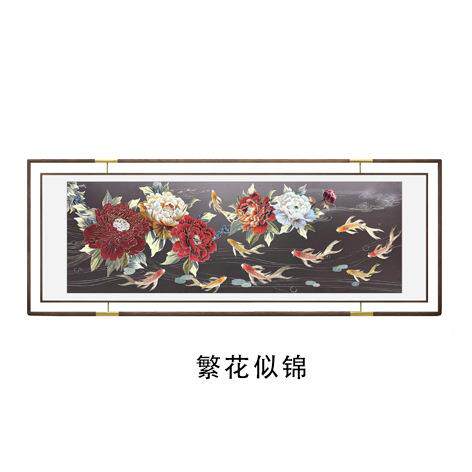 高档铜雕工艺松岳高秋铜板画客厅实木精品装饰画