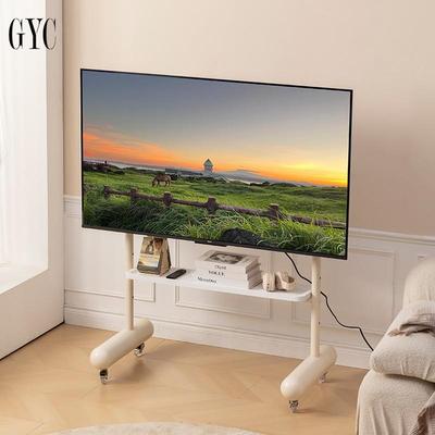 skze电视机落地式支 架 客厅卧室不锈钢可移动简约推 车 家用挂 架 40-100寸摆件饰品