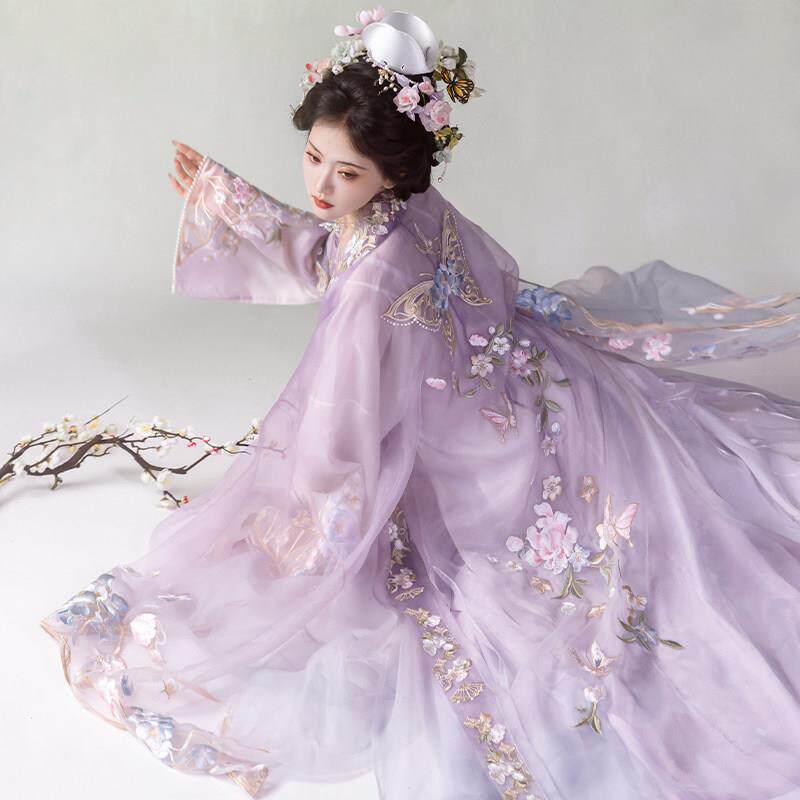 如梦见《紫霞》原创汉服女宋制重工刺绣大袖衫国风霞帔绝美汉服