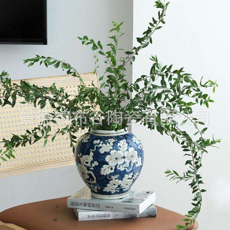 景德镇青花瓷花瓶釉里红陶瓷花瓶装饰摆件现代创意家居插花艺术品