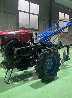 多功能手扶拖拉机柴油电启动犁地机山地果园两轮18HP