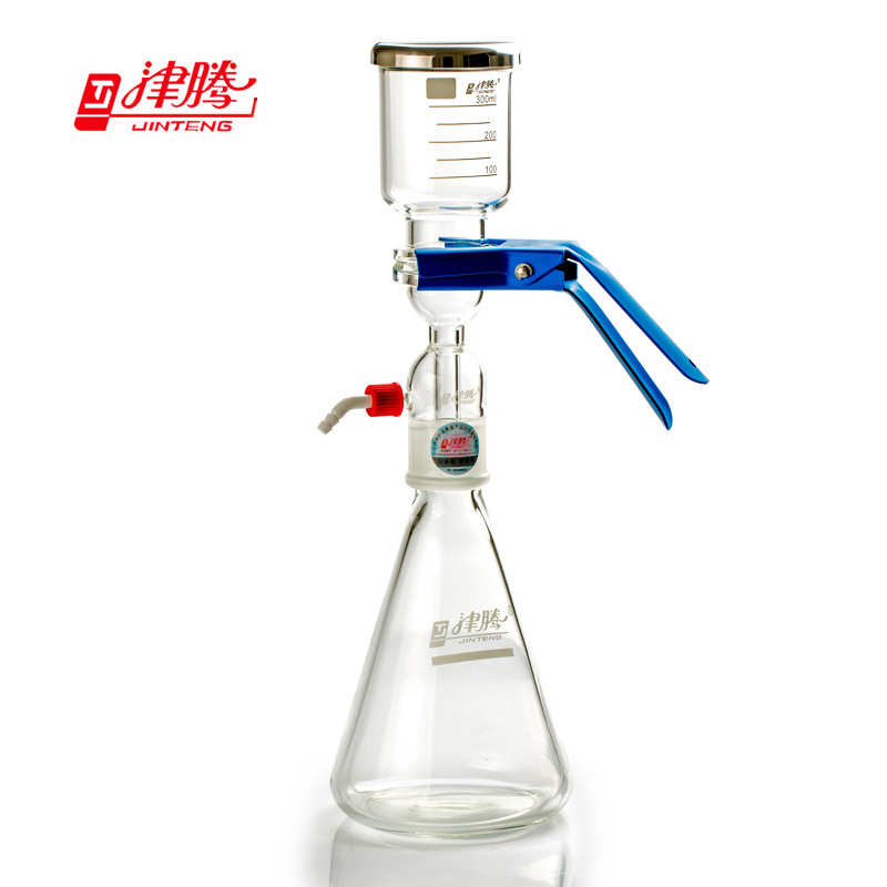 天津津腾溶剂过滤器玻璃砂芯过滤装置砂芯抽滤装置1/2升