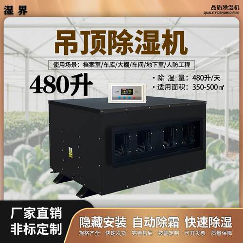 壁挂式吊顶抽湿机地下车库定制除湿厂用工业设备除湿机480L商用