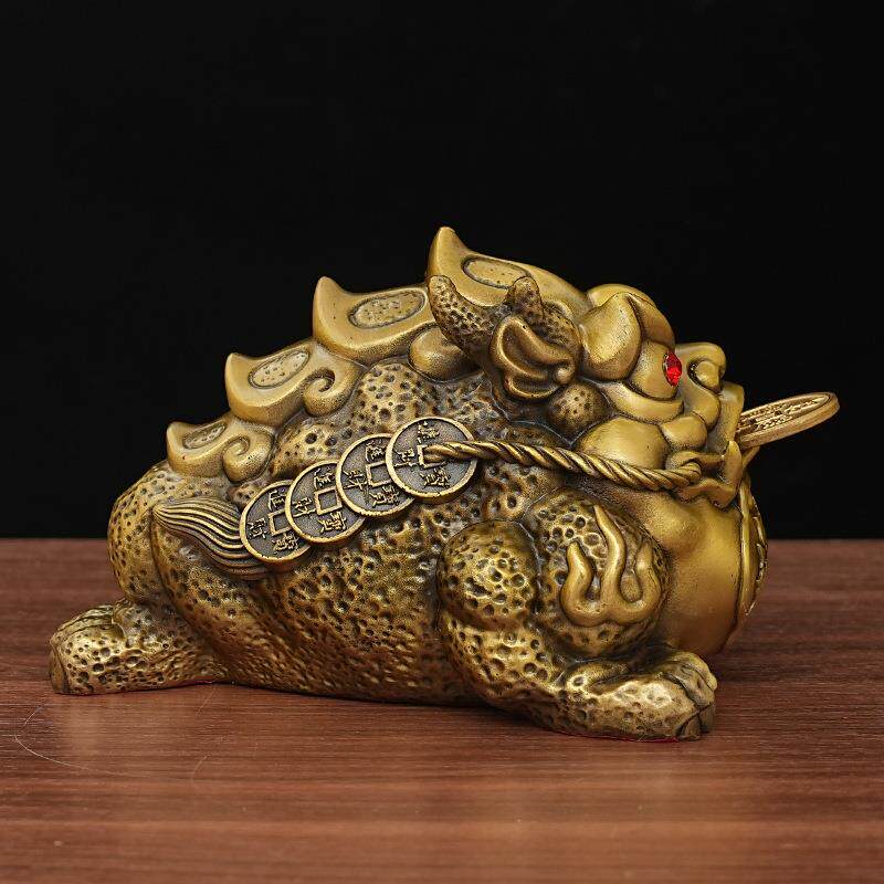 铜霸王金蟾蟾蜍摆件摆件铜金蟾铜金蟾铜金蝉三足金蟾蜍铜元宝金蟾