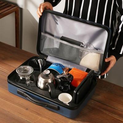 户外旅行茶具收纳包咖啡器具收纳箱手冲壶摩卡壶主人杯茶壶收纳盒