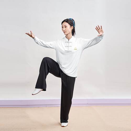 正品运若川太极服202丰5新长款男女太极拳袖团练功文化衫春夏体表