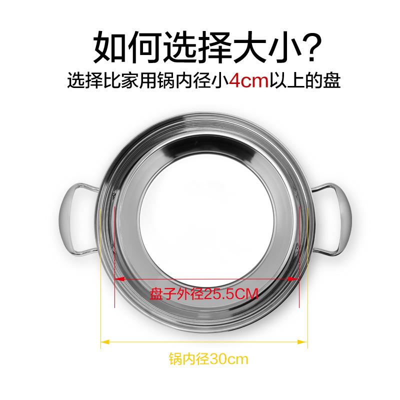 304不锈钢蒸凉皮锣锣做凉皮的工具家用肠粉盘子盘蒸盘鱼菜盘罗罗