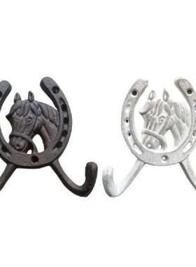 Set of 2 Decorative Cast Iron Hooks for Entryway Bathroom