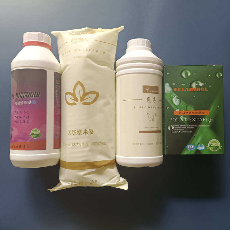 墙纸墙布 湿胶 糯米胶水 大白墙腻子墙固化基膜 墙壁布纸辅料