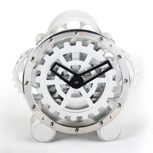 双脚批发欧式 饰座钟妙钟表钟 客厅刻旋转齿轮不锈钢时钟钟创意表装