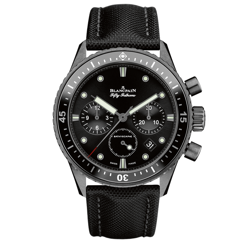 未使用[9.9新]宝珀五十噚系列陶瓷自动机械手表男5200-0130-B52A