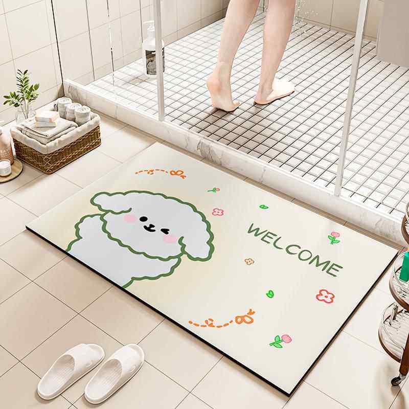 浴室地垫硅藻泥吸水厕所卫浴卫生间奶油卡通防滑速干耐脏门垫地毯,个性定制/设计服务/DIY,地毯/地垫定制,淘宝优惠券,粉丝福利购,淘宝优惠卷