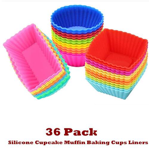 Silicone Cupcake Muffin Baking Cups Liners Cake Molds