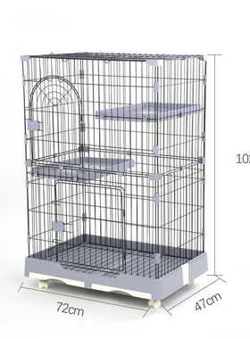 寵风物系列居家猫宠物宠物用品猫猫双层宠笼狗三层dbs猫别墅笼子
