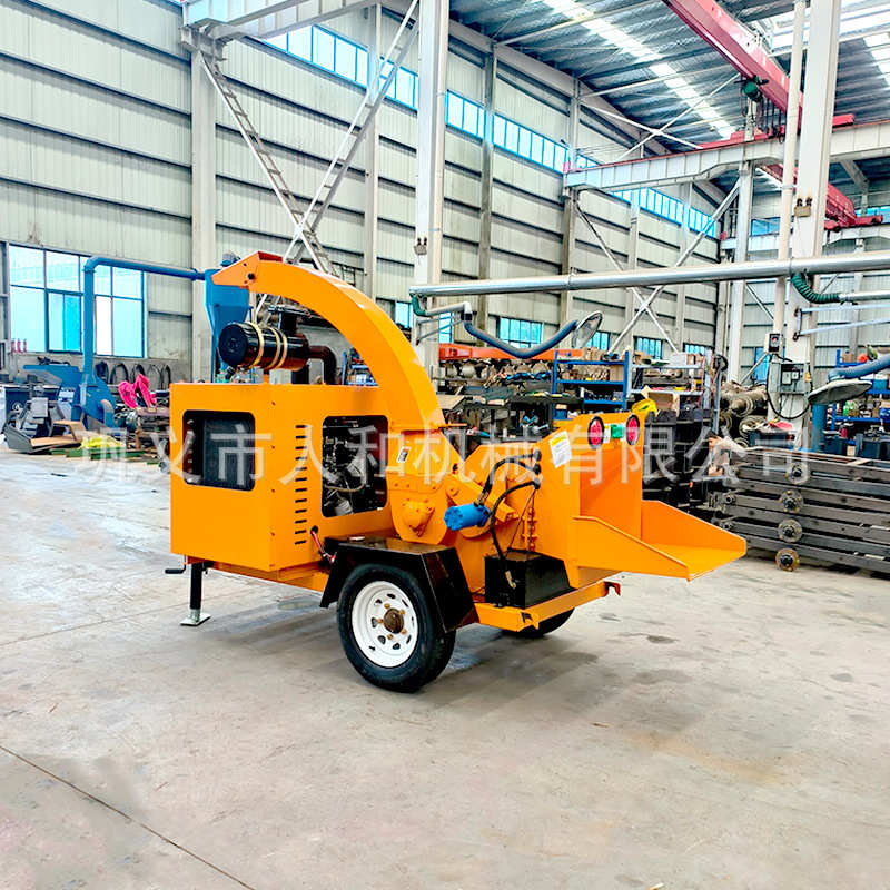 移动园林树枝粉碎机 柴油电动木材树干碎枝机 干湿树杈枝条粉碎机