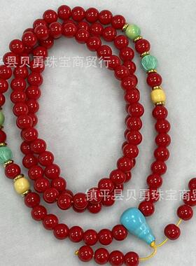 红色草珊瑚手链送闺蜜生日礼物送妈妈送女友气质108颗手链项链