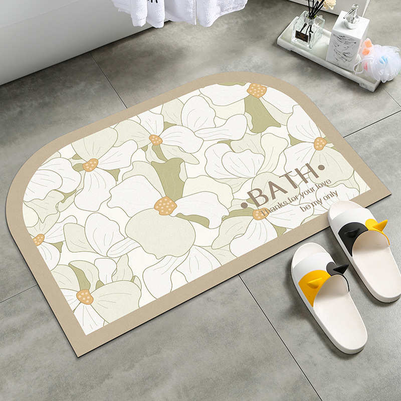 浴室地垫吸水卫生间硅藻泥吸水垫厕所门口防滑脚垫洗手间门垫地毯