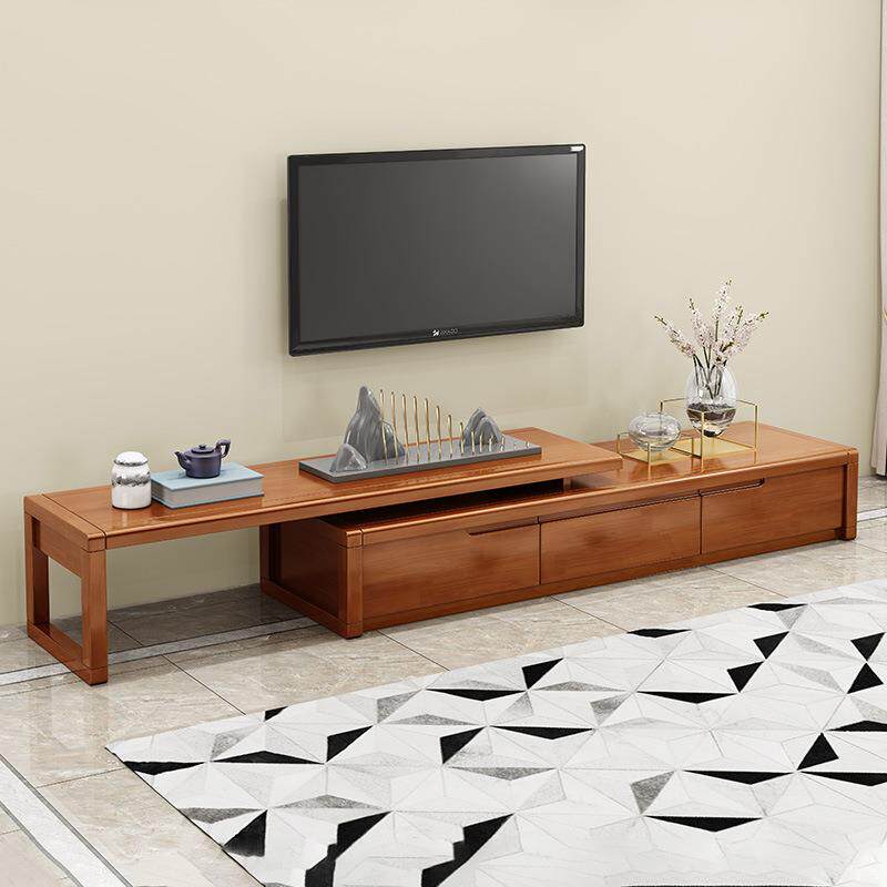 简约新中式大中小户型客厅伸缩实木电视柜组合酒店机柜厂家