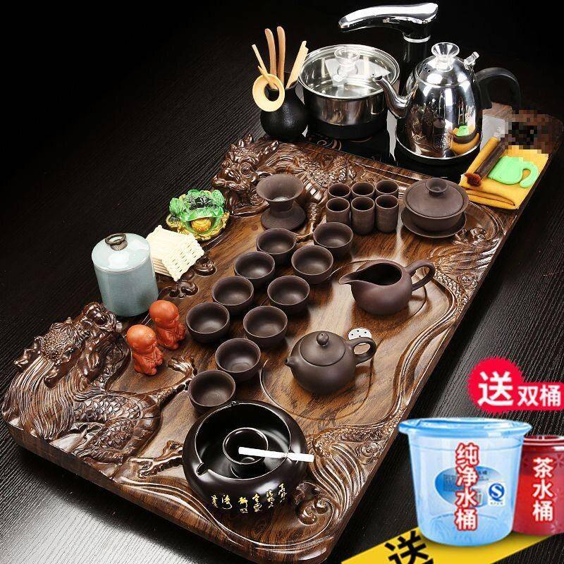 家用全自动电磁炉烧水壶一体茶盘茶具套装客厅泡茶台整套茶海