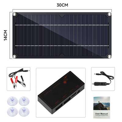 跨境6W12V太阳能板套装野外太阳能光伏板Foldable Solar Panel