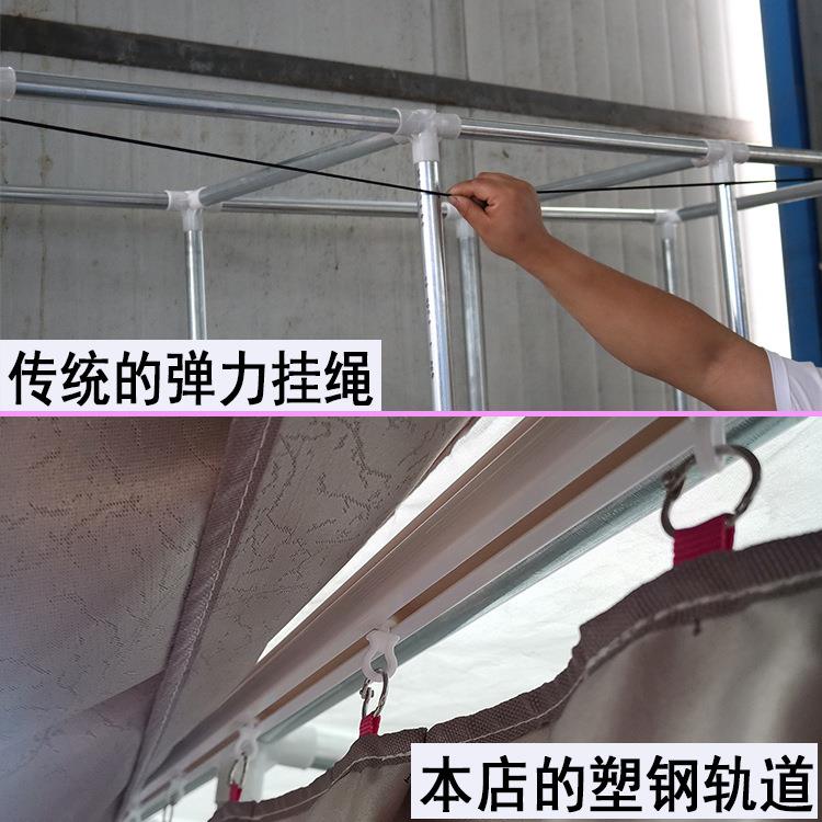 无拉链加厚双WOE帘钢布简易布衣柜管加粗窗加固人家用全封闭加宽