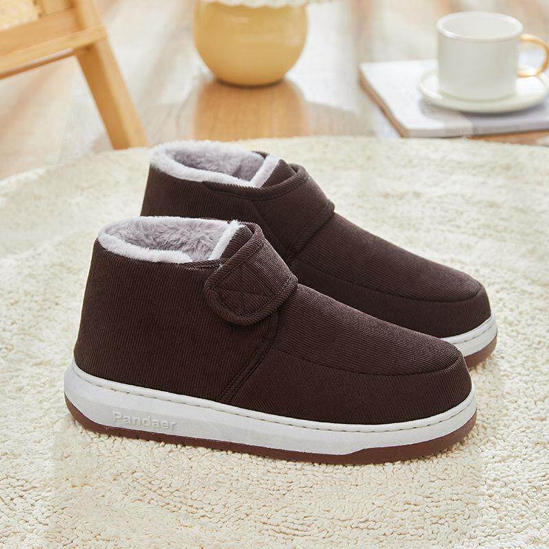 正品老北京棉鞋冬季绒加厚毛毛男外穿老人棉加拖鞋鞋高帮保暖爸爸