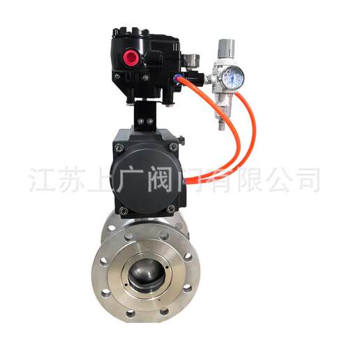 VQ647Y-16P气动V型调节球阀 纸浆泥浆石灰4-20Am气动调节球阀