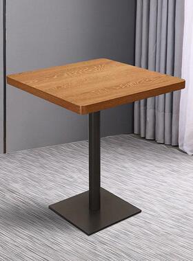 60x60小方桌实木餐桌咖啡厅甜品奶茶店饭厅餐饮商用长桌洽谈圆桌