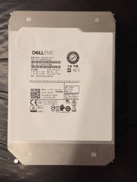 Dell EMC MG08SCA16TEY 16TB Enterprise HDD
