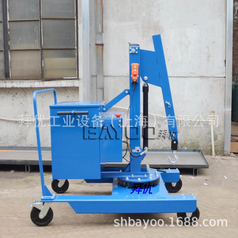 折叠旋转吊机油桶吊具平衡重单臂吊机小型移动起重吊机