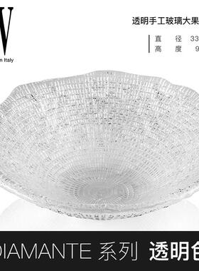 高档意大I利vv进口钻石玻璃花瓶斯的纳维口亚客厅家居入饰品珠宝