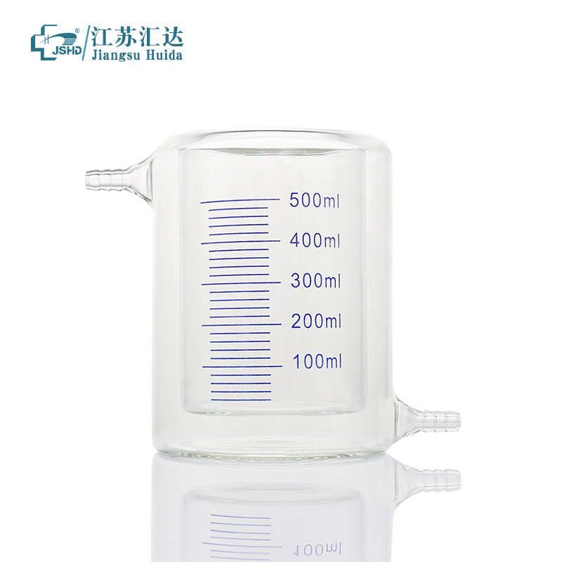 夹达刻度1000ml双层光催化/汇/带/烧杯反应器100套玻璃量杯50500
