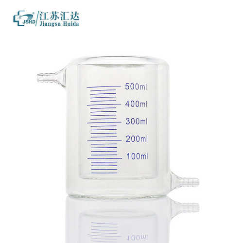 夹1000ml刻度汇500100烧杯带反应器//玻璃光催化量杯/达50套双层