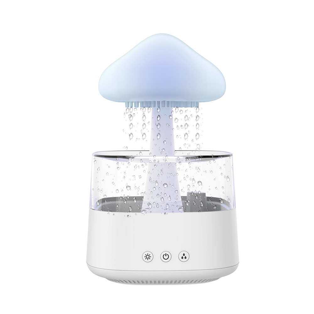 雨云加湿器 雨滴云朵香薰机云雨扩香气 雨淋蘑菇七彩灯爆款