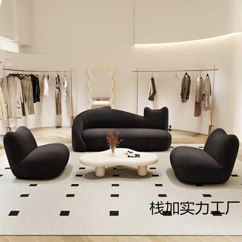 奶闲油形风布艺ZQM异云朵小户型沙发客厅简约现代双人卧室弧形休