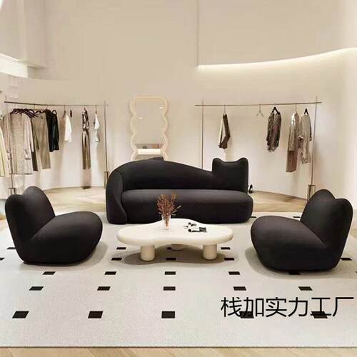 奶闲油形风布艺ZQM异云朵小户型沙发客厅简约现代双人卧室弧形休