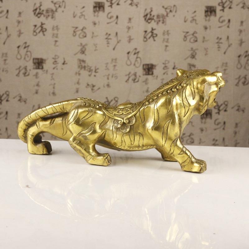 铜虎摆件老虎上山猛虎下山十二生肖工艺品家居装饰品风水