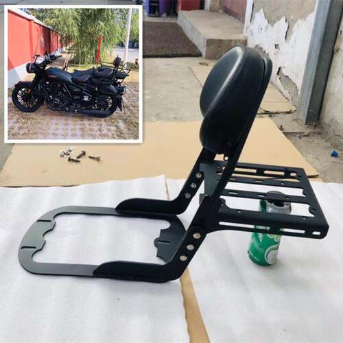 新长江650靠背CJ650B边三侉子机车坐垫腰靠改装后座货架尾箱架