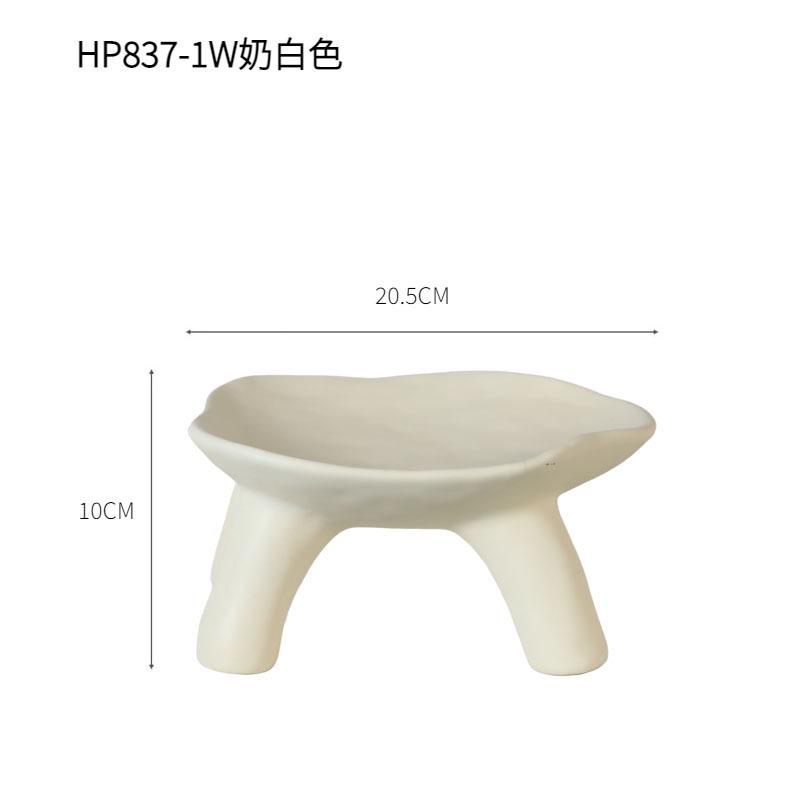 钥匙装饰品盘子客厅收纳摆件奶油首饰 陶瓷托盘桌面盘风ins软玄关