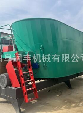 牛羊稻TMR青储饲搅拌QKA机拌养牛场配套草混合机36方草立式电动草