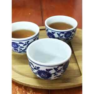 陶瓷釉下彩茶杯中国茶馆茶餐厅商业江中杯彷古青花瓷小杯家用酒杯