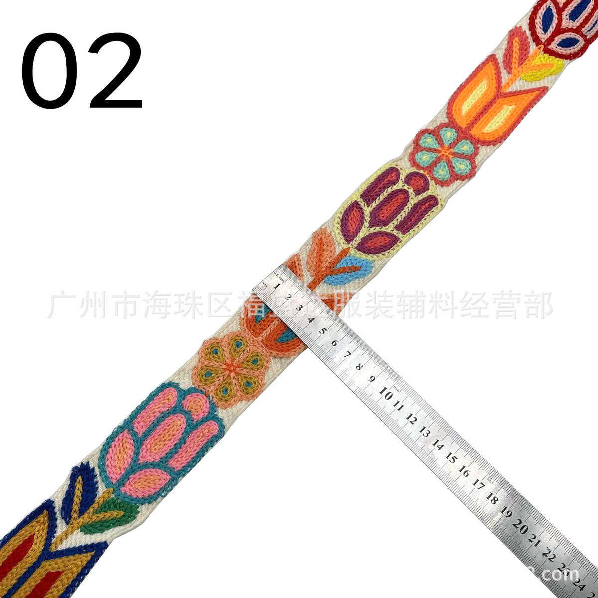 热款仿手绣条码花边 时尚服饰裙摆装饰辅料 多色提花织带批发