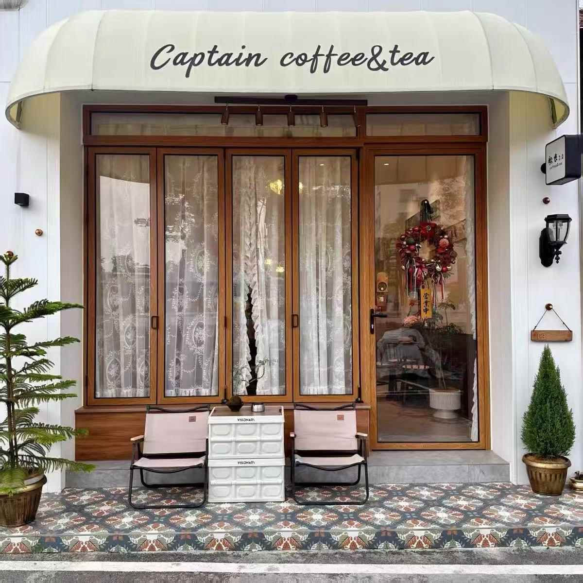 需定制网红左右折叠门窗铝合金蛋糕美发咖啡奶茶店厨房隔断民宿封