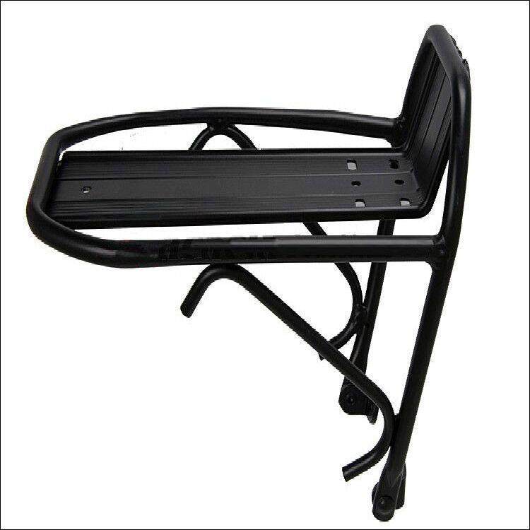 自行车前货架/V刹山地车专用铝合金前载物架/骑行装备配件折叠车