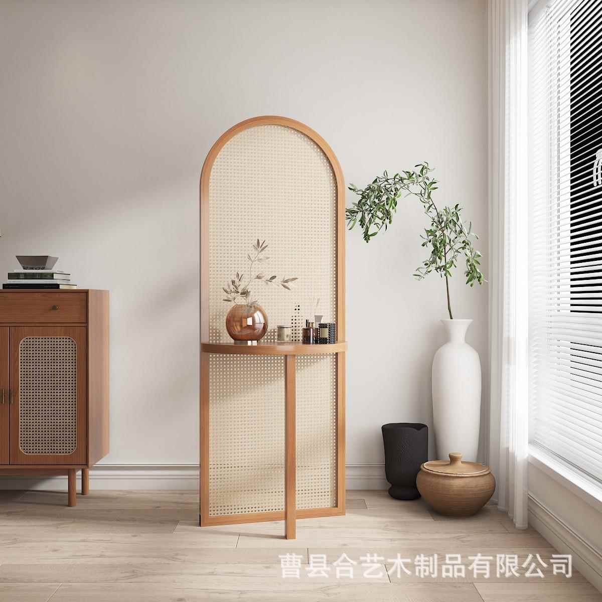 藤编屏风隔家用入断遮户藤挡玄关折屏隔断玄关酒店11-2客厅办公艺
